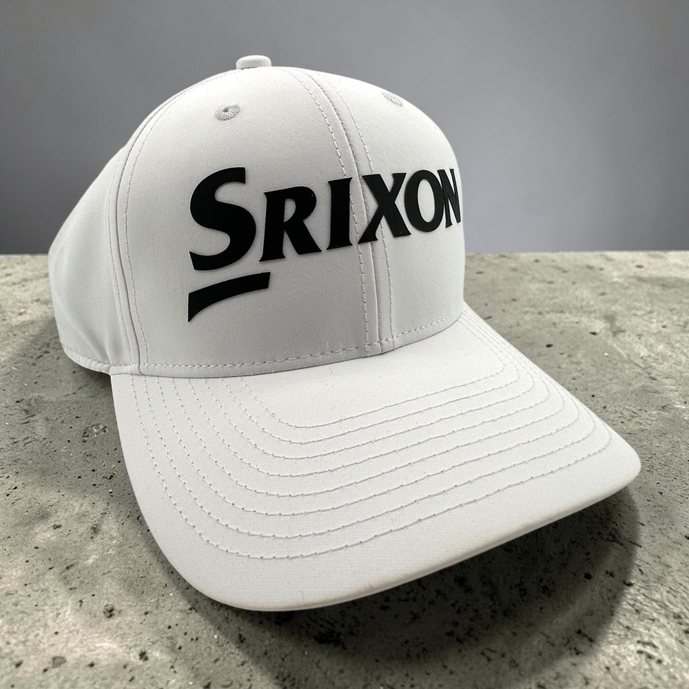 Srixon‎ Golf Tour Tech Hat Adjustable Snapback White Lightweight Logo Cap NEW